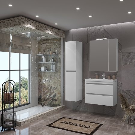 Тумба под раковину Opadiris Фреш 70 00-00003577 подвесная Белая глянцевая 