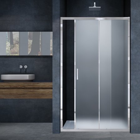 Душевая дверь Vincea Alpha 130 VDS-3AL130MT профиль Хром стекло текстурное 