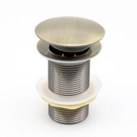 Донный клапан для раковины CeramaLux RD008 без перелива, бронза