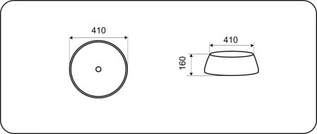 Раковина CeramaLux J2094 накладная 