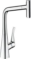 Смеситель Hansgrohe Metris Select M71 73807000 для кухонной мойки, хром