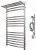 Электрический полотенцесушитель Point Альфа PN05150SPE П14 500x1000 с полкой левый/правый Хром 