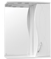 Зеркало со шкафом Style Line Амелия 65 с подсветкой Белый глянец