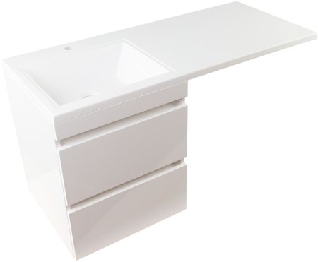 Тумба под раковину Style Line Даллас Люкс Plus 110 СС-00002350 подвесная Белая 