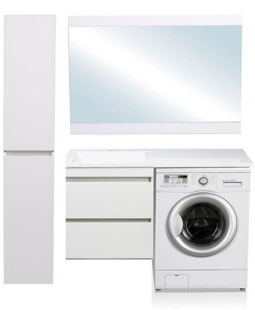 Тумба под раковину Style Line Даллас Люкс Plus 110 СС-00002350 подвесная Белая 