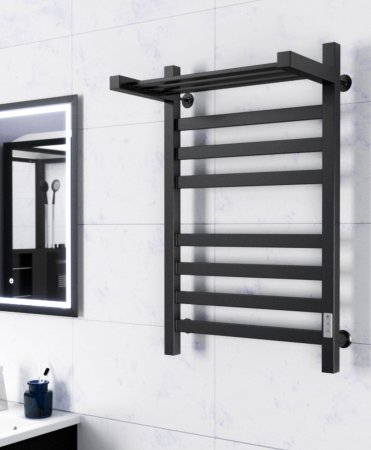 Полотенцесушитель электрический с полочкой (лесенка) Маргроид B81 M0064, 50x80 см 