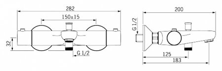 Термостат Oras Safira 1340UJ-01 для ванны с душем 