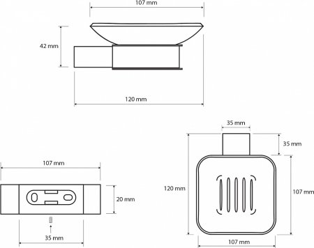 Мыльница Bemeta Via 135008022 