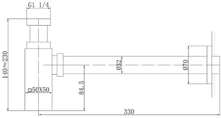 Сифон для раковины Abber AF0031NG Никель 