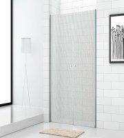 Душевая дверь в нишу Cezares ECO-O-B-2-80-P-Cr стекло punto + душевой трап