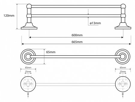 Полотенцедержатель Bemeta Retro 144204058 