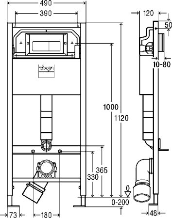 Система инсталляции для унитазов Viega Prevista Dry 8524.12 