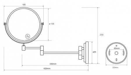 Косметическое зеркало Bemeta 106301122 