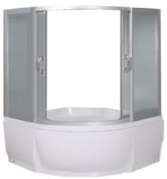 Шторка на ванну River Eger 135x135 МТ 10000002886 профиль Матовый хром стекло матовое