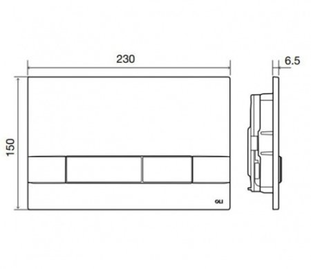Кнопка смыва OLI Narrow OLIpure 148300 белый 