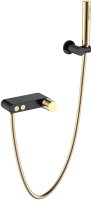 Смеситель для душа Boheme Stick 123-BG Черный матовый Золото