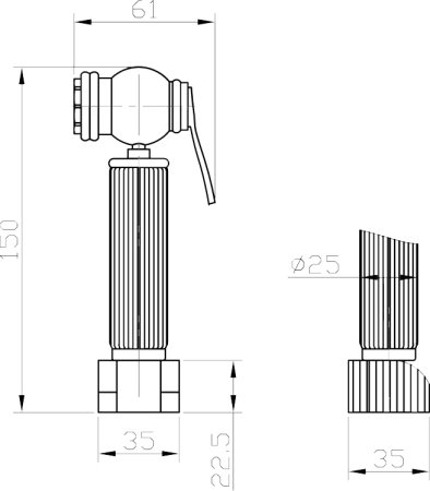 Гигиенический душ Zorg Antic AZR P007 Bronze 