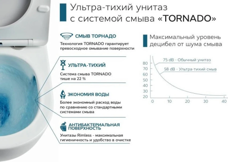Подвесной унитаз с сидением Ceramalux N 5177 Tornado 