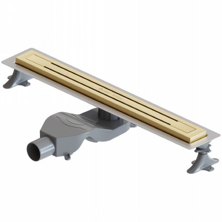 Душевой лоток Boheme Premium Trendy 60 983-60-G с решеткой Золото 