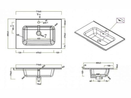 Раковина BelBagno BB700ETL Белая 