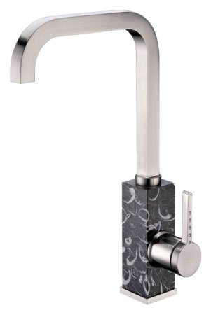 Смеситель Zorg Stone ZR 370 Y nero nickel для кухонной мойки 