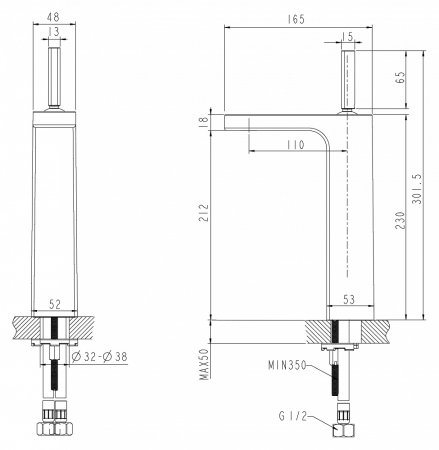 Смеситель Bravat Spring F179113C-A для раковины 