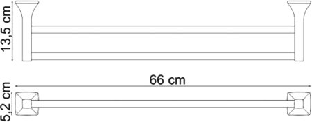 Полотенцедержатель WasserKRAFT Wern K-2540 двойной 