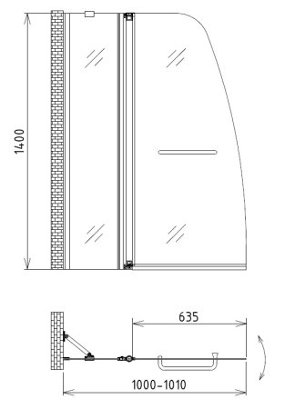 Шторка на ванну Gemy New Rockcoco S03201 