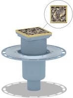 Душевой трап Bronze de Luxe Рыбы 21980-5902 с решеткой Бронза