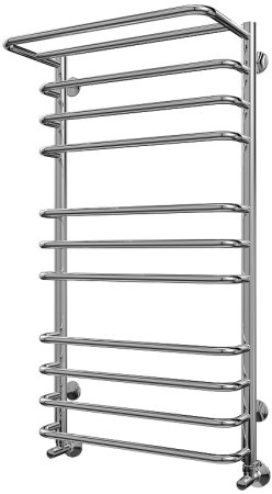 Водяной полотенцесушитель Terminus Полка П11 500x956 4670030723130 с полкой Хром 