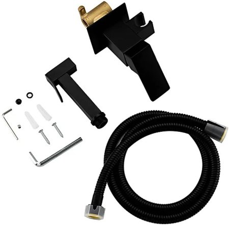 Гигиенический душ со смесителем Frap F7506-6 Черный матовый 