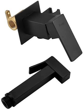 Гигиенический душ со смесителем Frap F7506-6 Черный матовый 