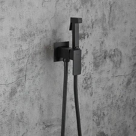 Гигиенический душ со смесителем Frap F7506-6 Черный матовый 