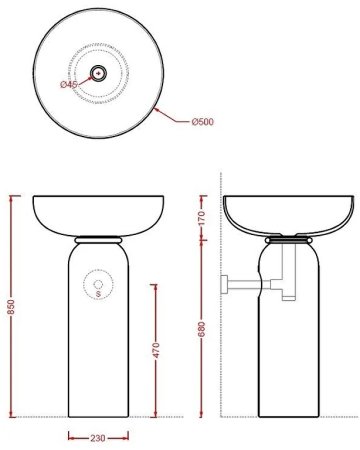 Раковина-чаша Artceram Jolie 50 JOL001 05 00 Белая матовая 
