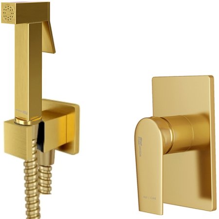 Гигиенический душ со смесителем WasserKRAFT А55094 Золото матовое 