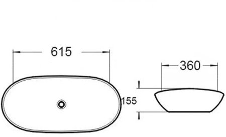 Раковина-чаша Vincea 62 VBS-508MA Антрацит матовый 
