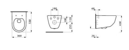 Унитаз подвесной Laufen Pro Rimless 8.2096.6.000.000.1 безободковый 