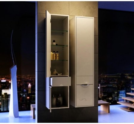 Шкаф пенал Aqwella 5 Stars Malaga 30 Mal.05.03/L Белый 