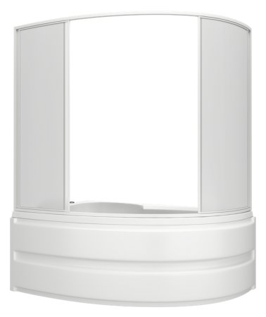 Шторка на ванну Bas Сагра 4 ств., пластик 