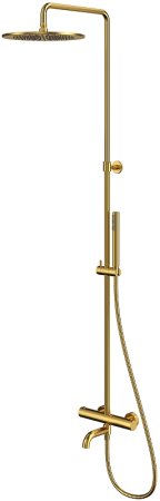 Душевая система Whitecross Y brushed gold Y1234GLB с термостатом Брашированное золото 