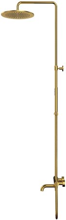 Душевая система Whitecross Y brushed gold Y1234GLB с термостатом Брашированное золото 