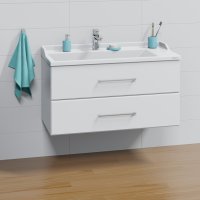 Тумба Санта Омега 100 подвесная с умывальником Сириус 100