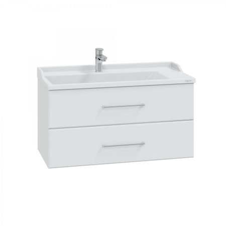 Тумба Санта Омега 100 подвесная с умывальником Сириус 100 