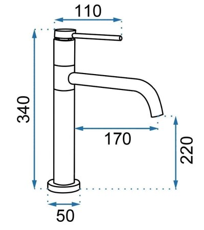 Смеситель для раковины без донного клапана Rea Lugano REA-B5002 