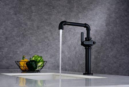 Смеситель Paulmark Loft Lo226006-401 для кухонной мойки, антрацит 