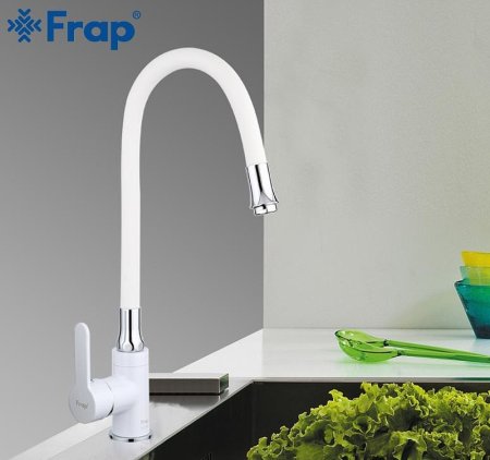 Смеситель для кухни Frap H41 F4041 Белый Хром 