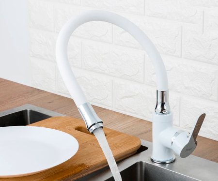 Смеситель для кухни Frap H41 F4041 Белый Хром 