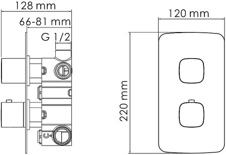 Душевая система WasserKRAFT A178644 Thermo с термостатом Хром 