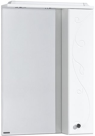 Зеркало со шкафом Aquaton Лиана 65 1A166202LL01R с подсветкой Белое 