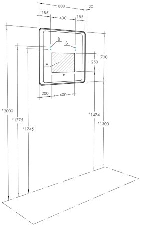Зеркало Aquaton Соул 80 1A252702SU010 с подсветкой с сенсорным выключателем с антизапотеванием 